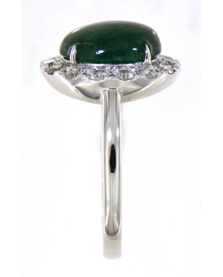 OVAL EMERALD DIAMOND RING (TR4430)